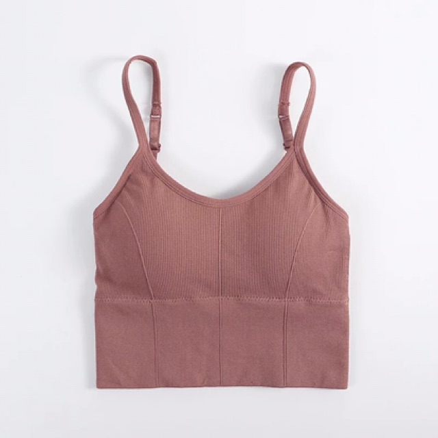 Áo bra tập gym, yoga dáng croptop len tăm khoét lưng M02 | BigBuy360 - bigbuy360.vn