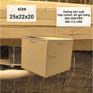 set 10 hộp carton cỡ trung 25x22x20 dùng để gói quà tặng, gấu bông, hàng hóa