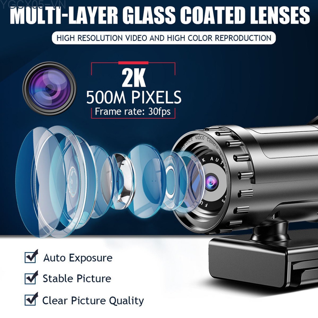Toàn Bộ Webcam Full Hd 1080p / 2k / 4k Cắm Và Play Tự Động Lấy Nét Kèm Giá Đỡ Cho Skype / Youtube | BigBuy360 - bigbuy360.vn
