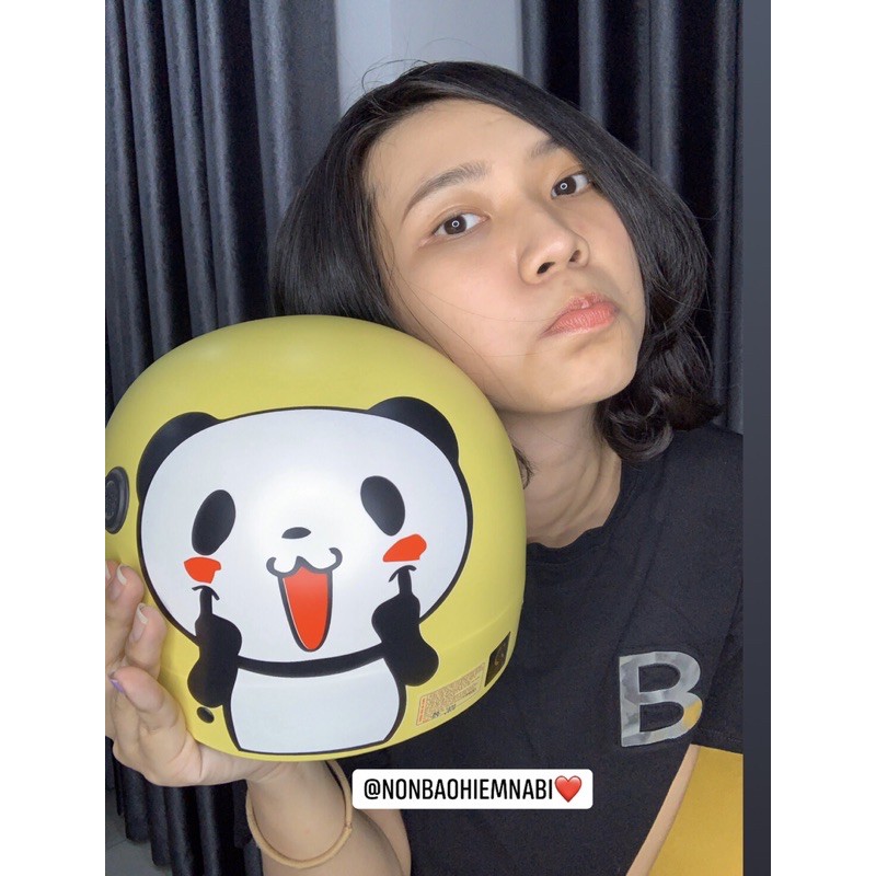 Mũ bảo hiểm Gấu trúc panda - Hàng công ty - Sắc nét từng chi tiết ❤️