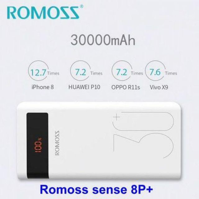 Romoss Sense 8 Plus 30000mAh QC Type-C Power Bank