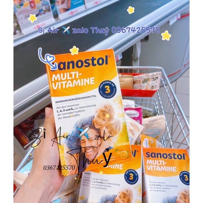 (Hàng đủ bill) Sanostol vitamin tổng hợp hàng đầu của Đức số 1,3,6