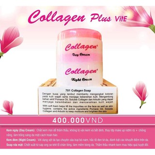 Combo serum và Bộ kem colagen Plus Vit e ---a