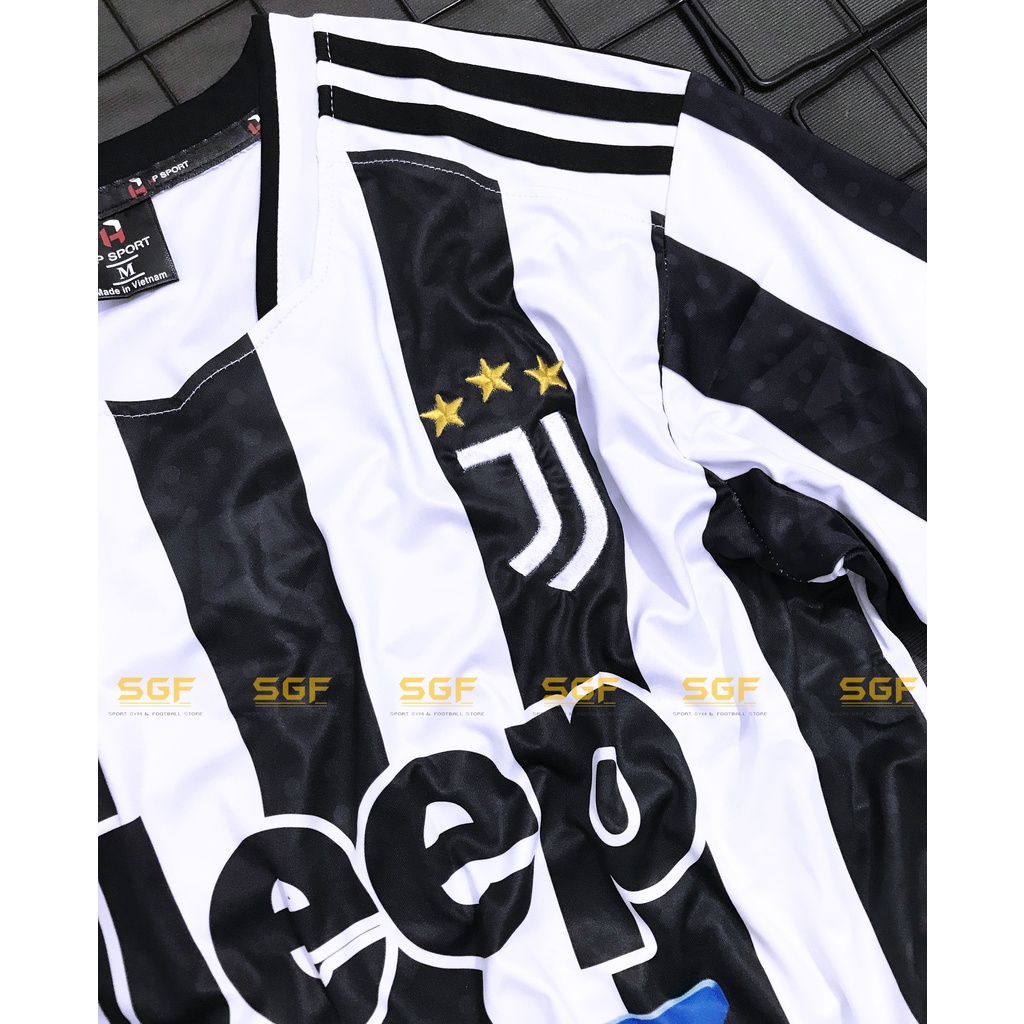 Quần Áo Bóng Đá JUVE trắng sọc đen sân nhà 2021
