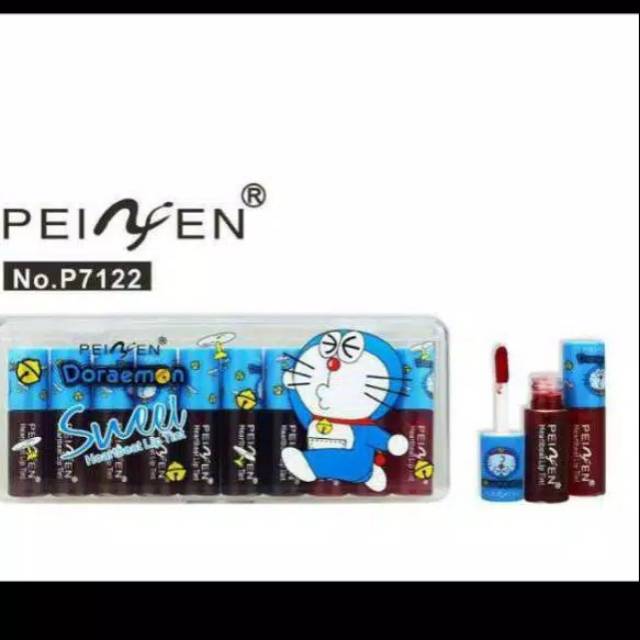 (hàng Mới Về) Son Môi Thiết Kế Vỏ Son Họa Tiết Doraemon Dễ Thương