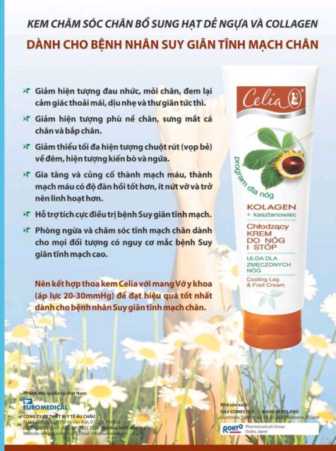 Kem Thoa Suy Giãn Tĩnh Mạch Celia 100ml CHÍNH HÃNG