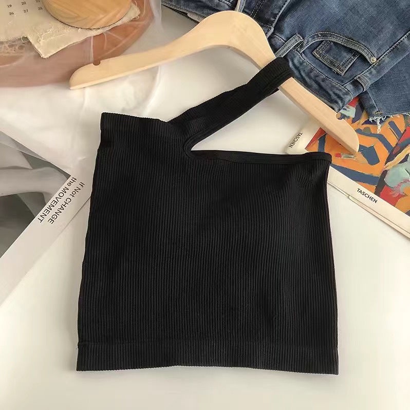 Áo Thun Hai Dây Dáng Ngắn Nâng Ngực Hở Lưng Phong Cách Hàn Quốc Gợi Cảm Cho Nữ