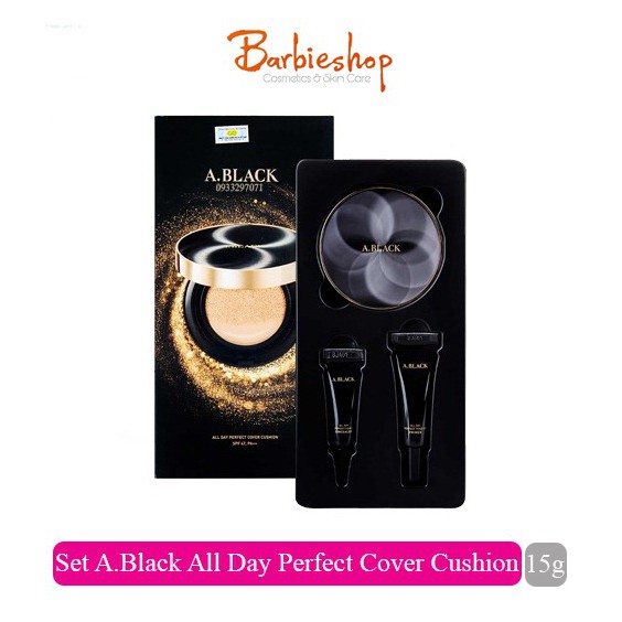 Set Phấn Nước A.BLACK All Day Perfect Cover Cushion 15g