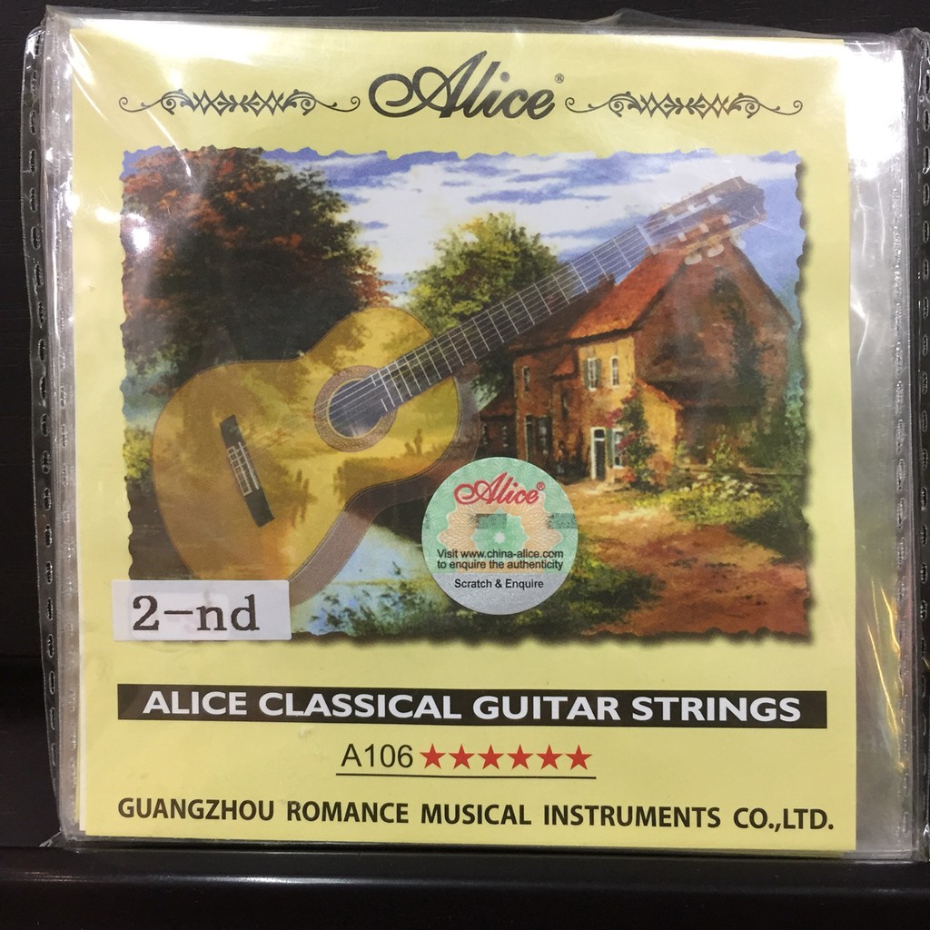 Dây guitar lẻ số 1, số 2, 3, 4, 5, 6 đàn Classic alice A106