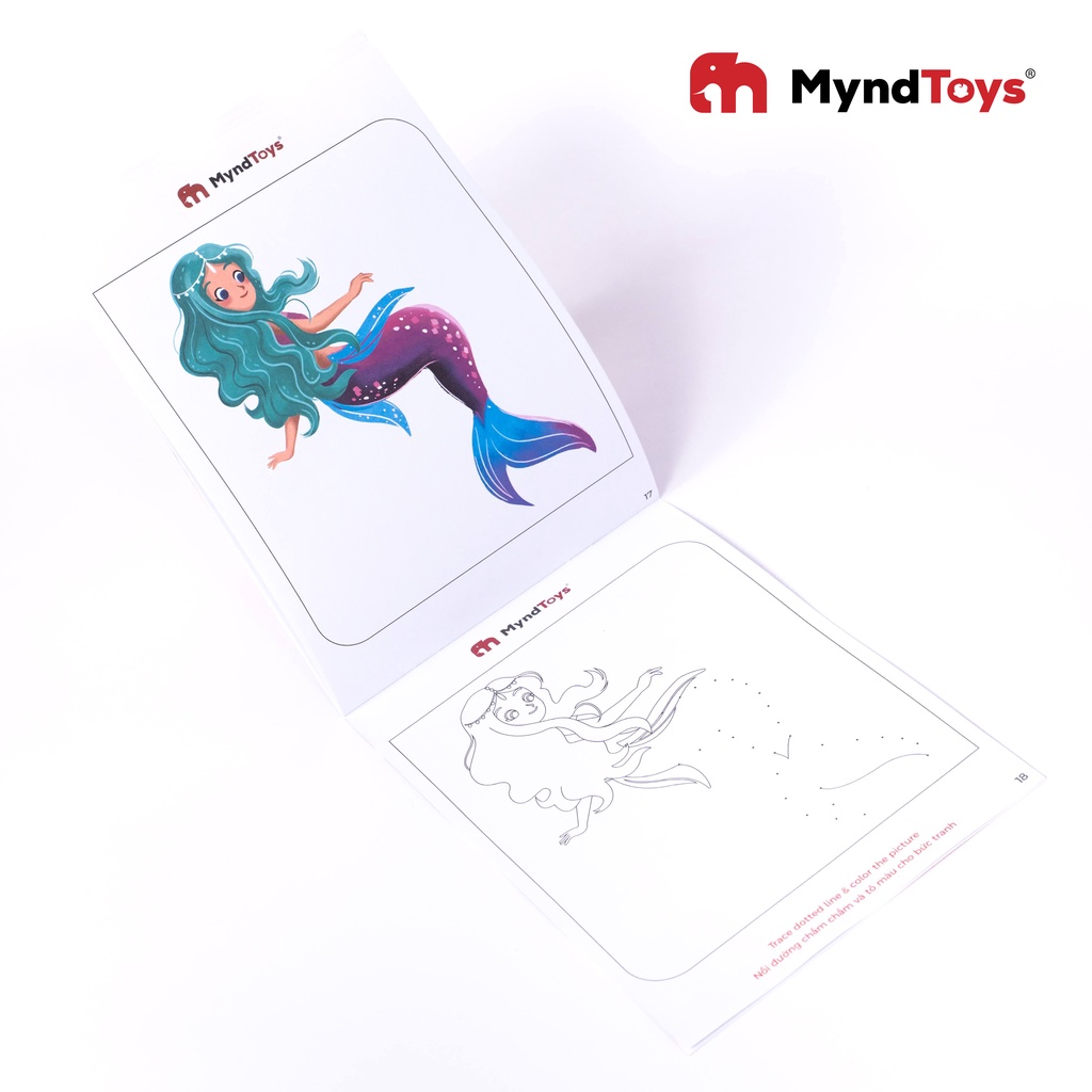 Đồ chơi giáo dục, bộ Xếp Hình Myndtoys Fantasy Puzzle - Nàng Tiên Cá Deep Deep Blue Dành Cho Bé Gái Trên 4 Tuổi