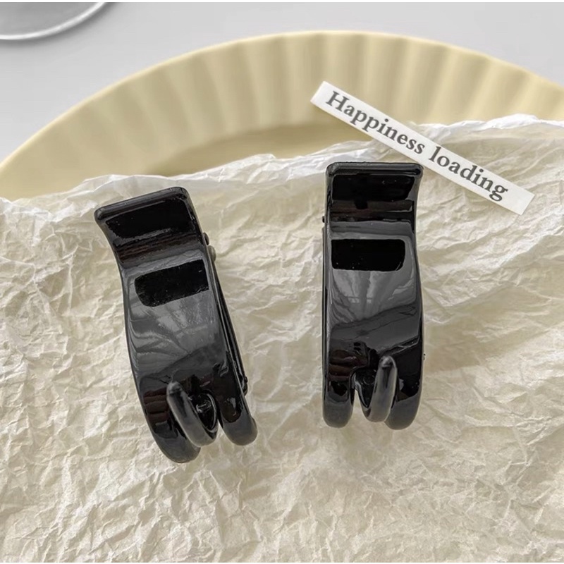 Kẹp tóc càng cua 3 răng, 5 răng, màu đơn giản trơn nhám