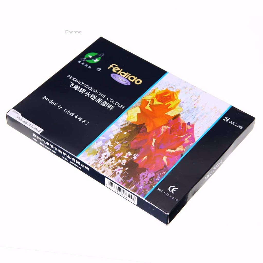 Tuýp Màu Nước 24 Màu 60 * 20mm 5ml Kèm 2 Cọ Vẽ Tiện Dụng
