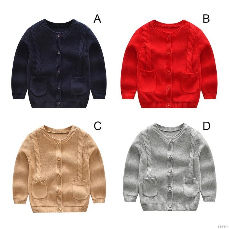 Áo Khoác Len Cardigan Cho Bé 1-5 Tuổi