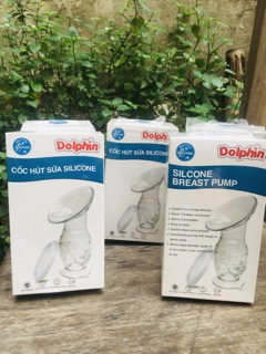Cốc hút + hứng sữa sillicon Dolphin