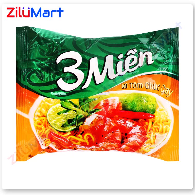 Mì 3 Miền tôm chua cay  loại 65g