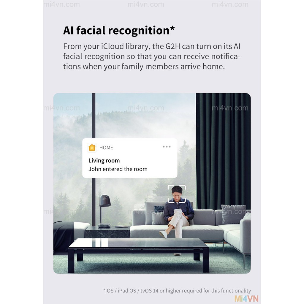 Camera thông minh Aqara G2H (Bản Quốc Tế ) Tích hợp Gateway, Apple Home KIT, khe cắm thẻ nhớ, âm thanh cao cấp | BigBuy360 - bigbuy360.vn