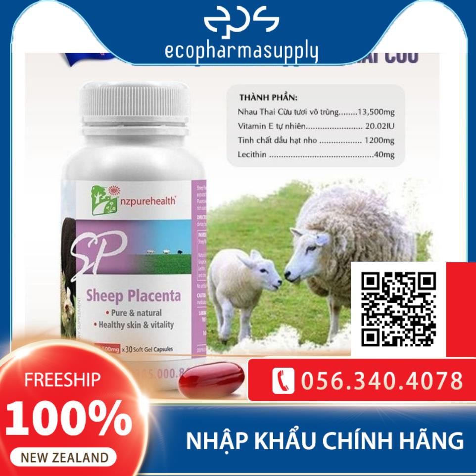 Đẹp Da Cùng Nhau Thai Cừu Sheep Placenta NZPureHealth 30v | Thế Giới Skin Care