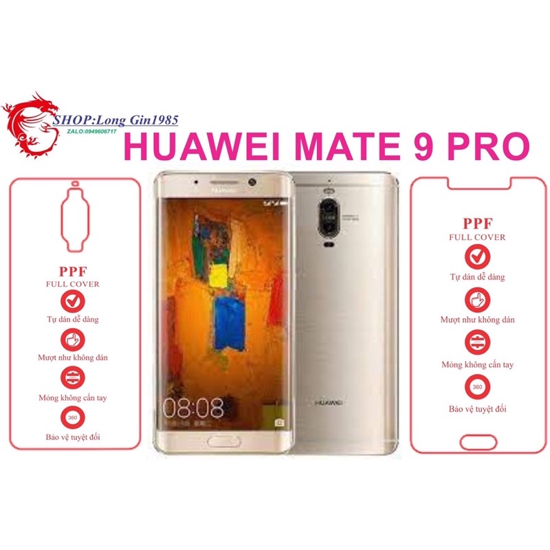Huawei Mate 9 Pro miếng dán trong Ppf mặt sau và mặt trước chống va đập chống trầy xước