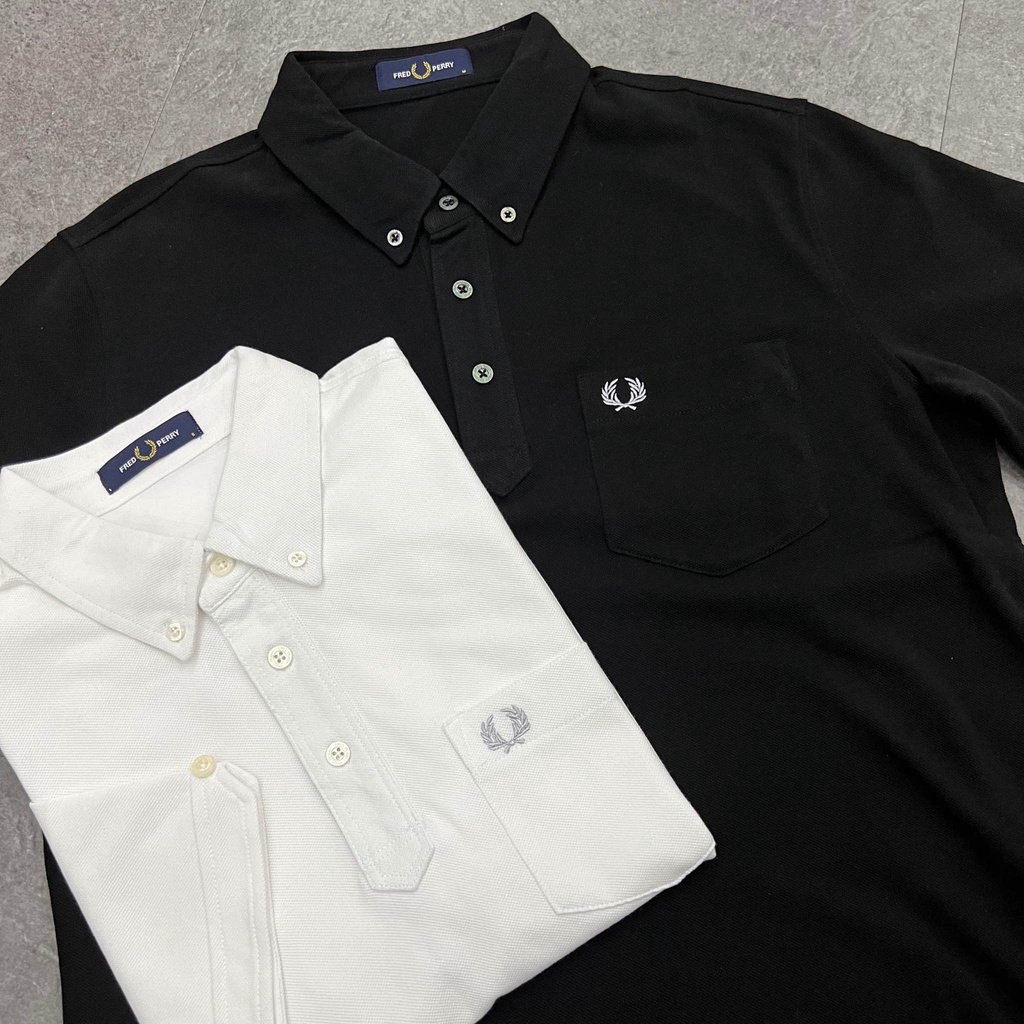 Áo Polo FRED PERRY M1627 - trắng (logo trắng)