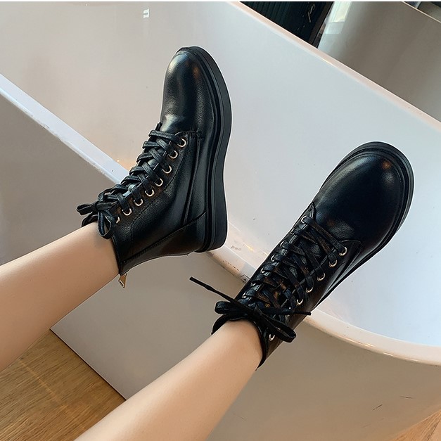 Boot ulzzang boots nữ bốt cao cổ màu đen - T8.13 [SẴN] | BigBuy360 - bigbuy360.vn