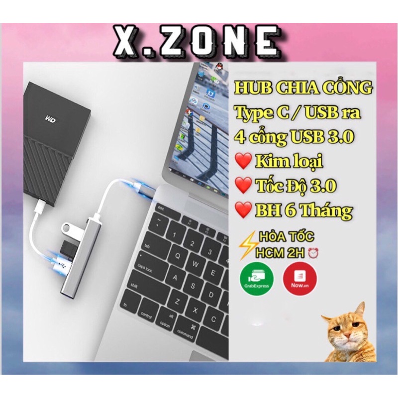 Bộ chia cổng Hub USB và Hub TYPE C BH6T. Hỏa Tốc.