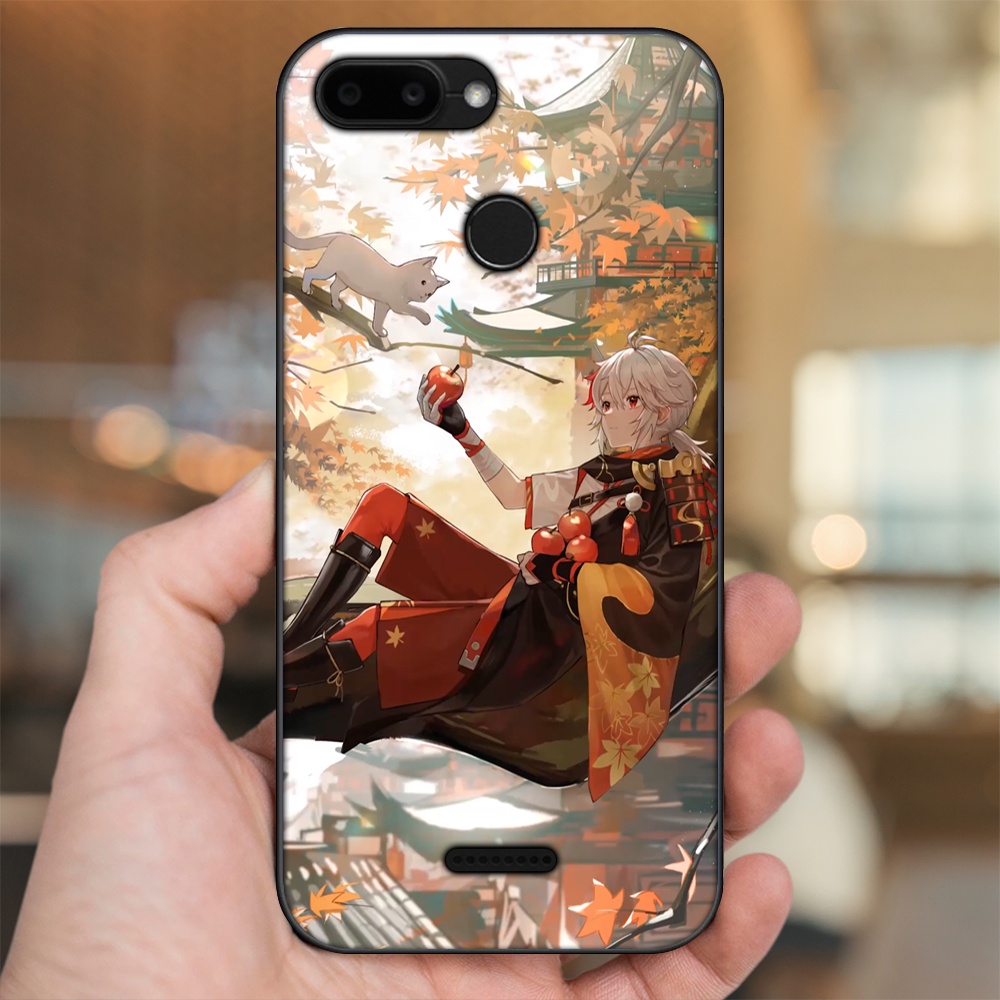 Ốp lưng Xiaomi Redmi 6 viền đen in hình Kazuha Genshin Impact