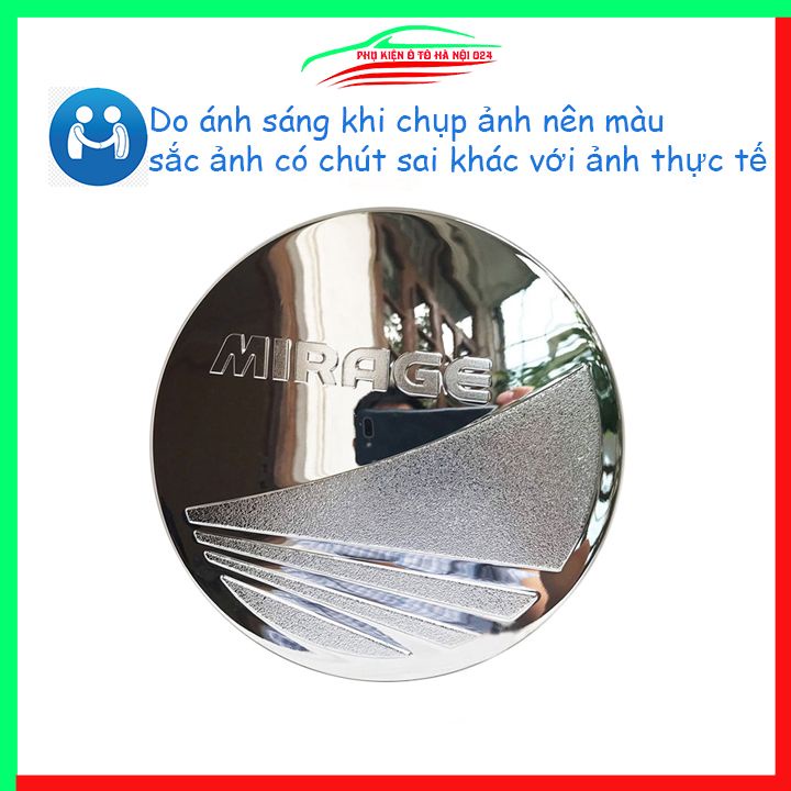 Ốp nắp xăng Mirage 2015-2023 mạ crom bảo vệ chống trầy trang trí ô tô