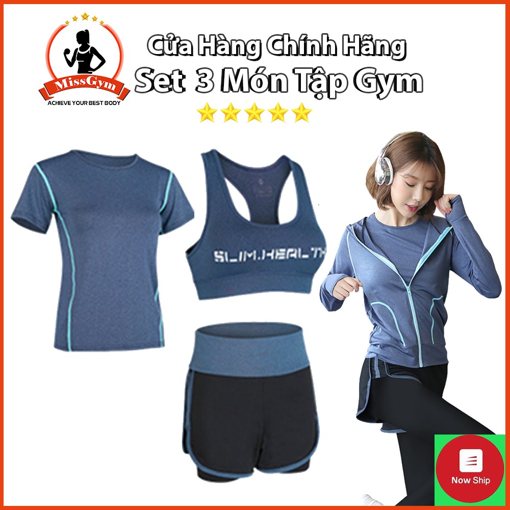 Bộ 3 món đồ tập thể thao, tập Gym, Goya 2021 MissGym Siêu nhẹ, siêu thấm hút mồ hôi tốt, cực kì nhanh khô