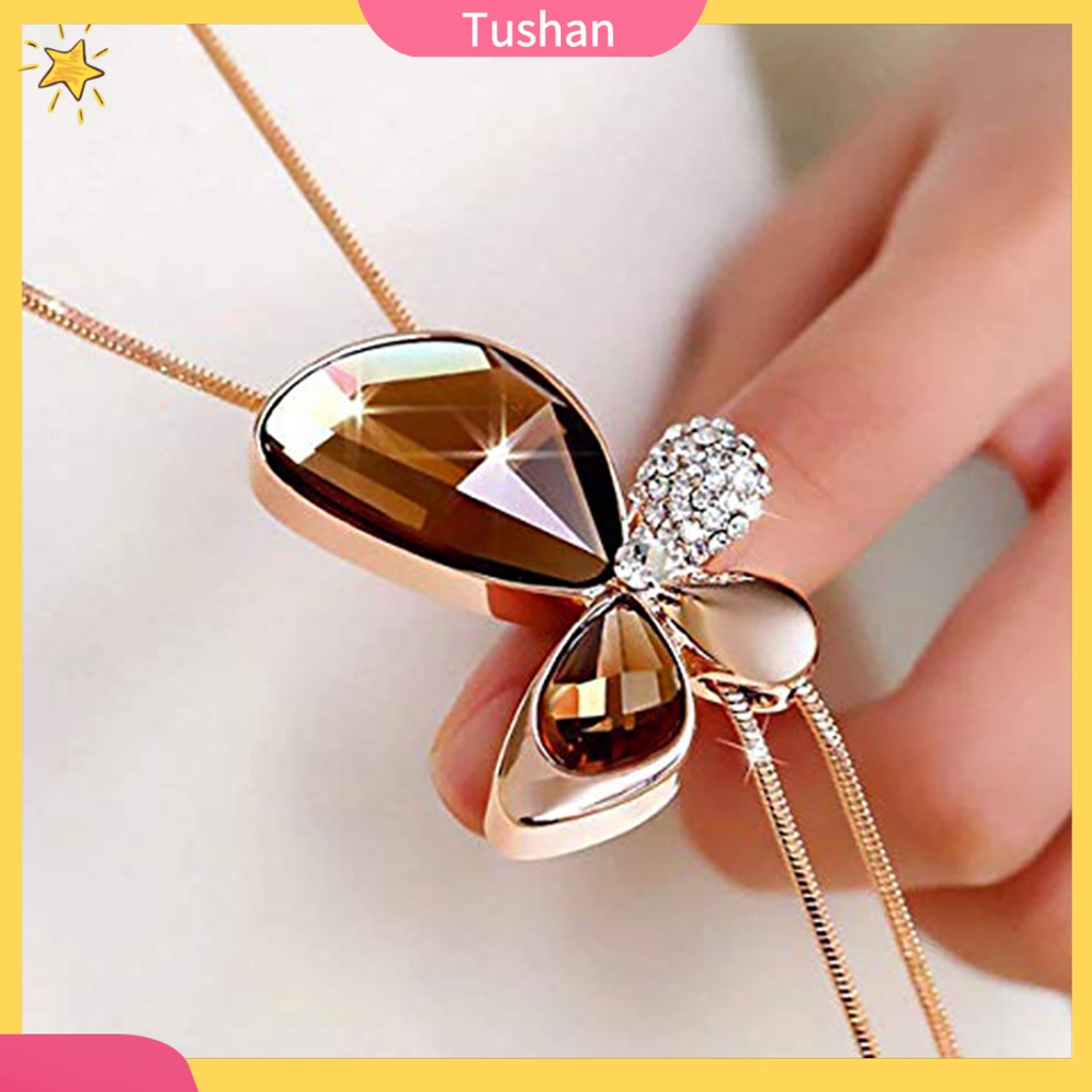 Dây Chuyền Hợp Kim Hình Bướm Đính Đá Xinh Xắn Dành Cho Nữ