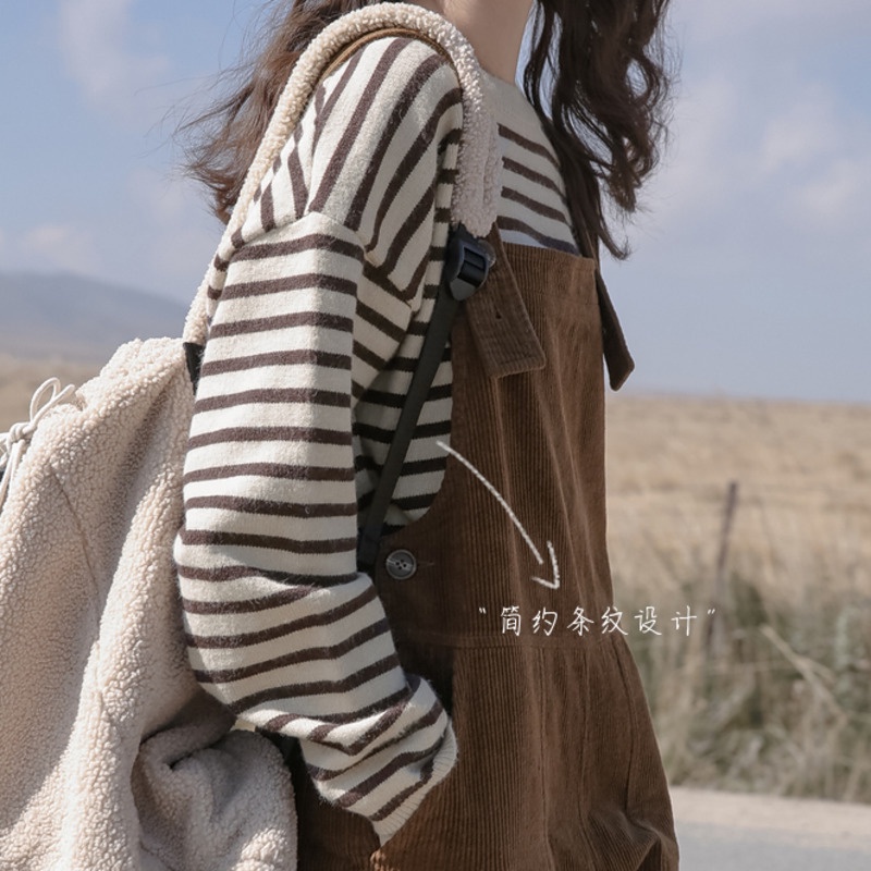 Áo sweater tay dài cổ tròn dáng rộng thời trang cá tính