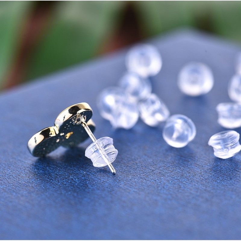 Set 500 / 1000 Nút Bịt Tai Bằng Silicone ​Phụ Kiện Nắp / Bông Tai DIY