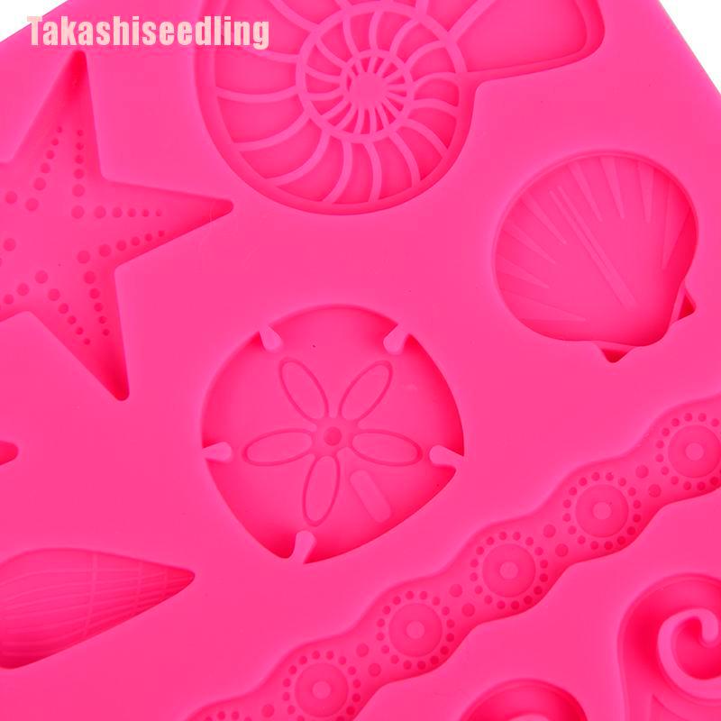 Khuôn Silicone Làm Vỏ Sò / Vít / Biển