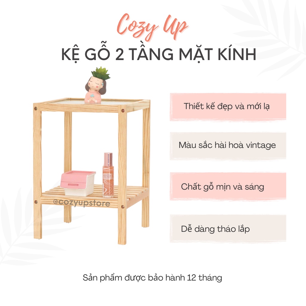 KỆ GƯƠNG ĐẦU GIƯỜNG 2 TẦNG
