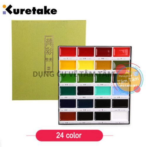 [ TÂM TÂM ]-Màu nước Kuretake Gansai Tambi bộ 24 màu-
