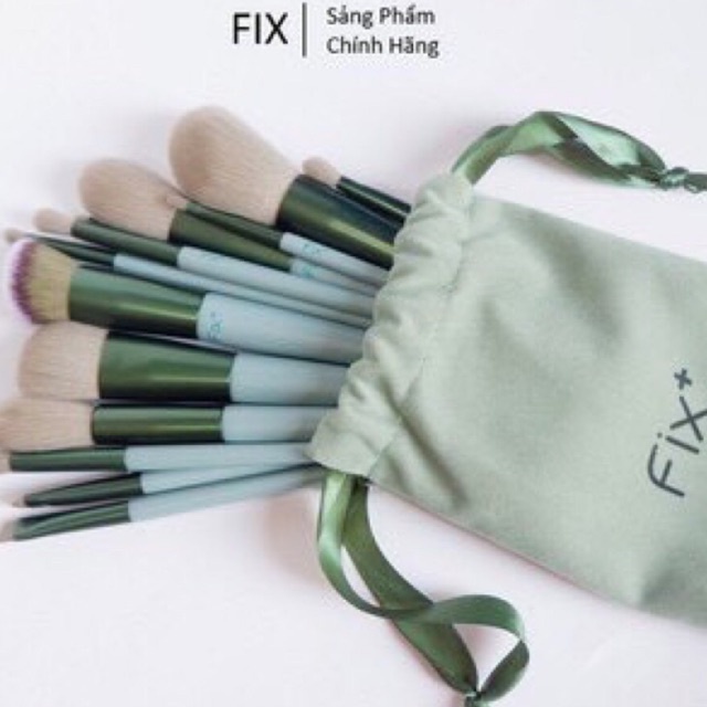 Bộ Cọ Fix Xanh Pastel 13 Cây Lông Mềm Siêu Mượt