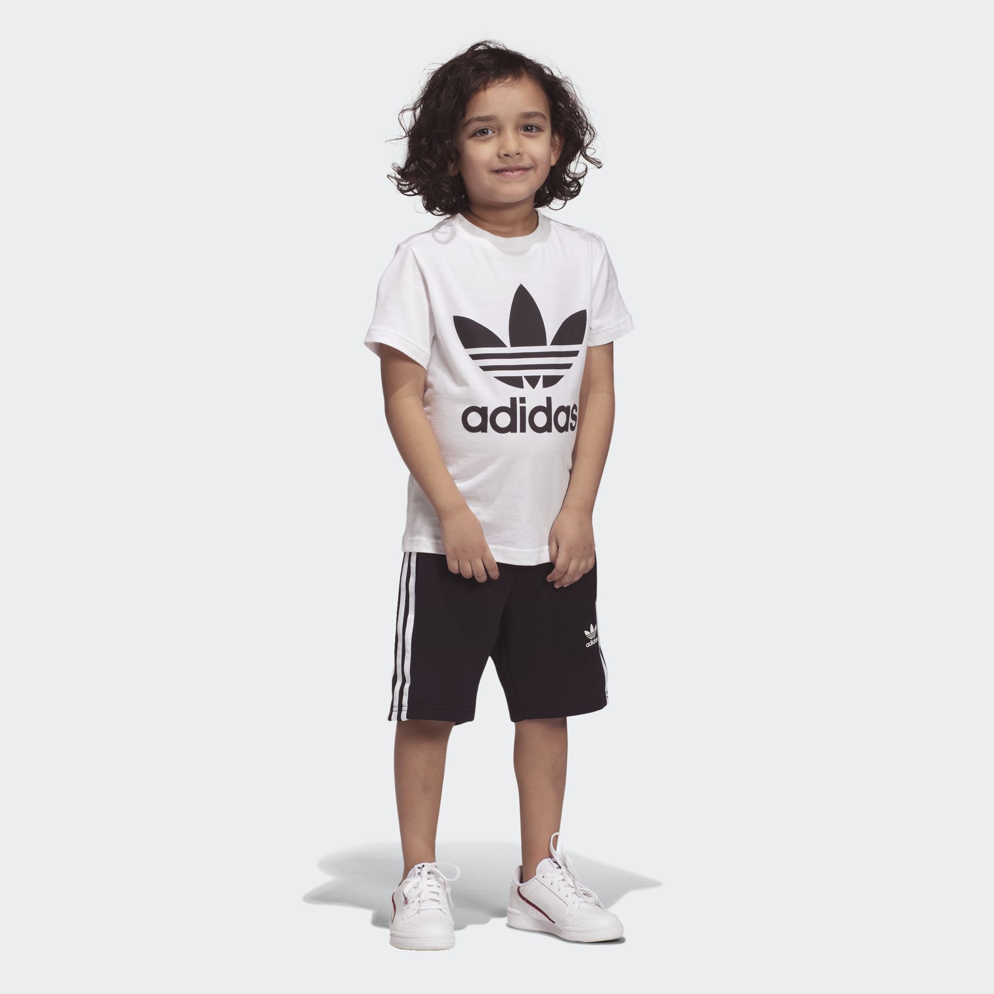 [Mã WABRDAS giảm 15% tối đa 500K đơn 1 triệu] Bộ áo quần adidas ORIGINALS Trefoil Unisex trẻ em trắng DW9709