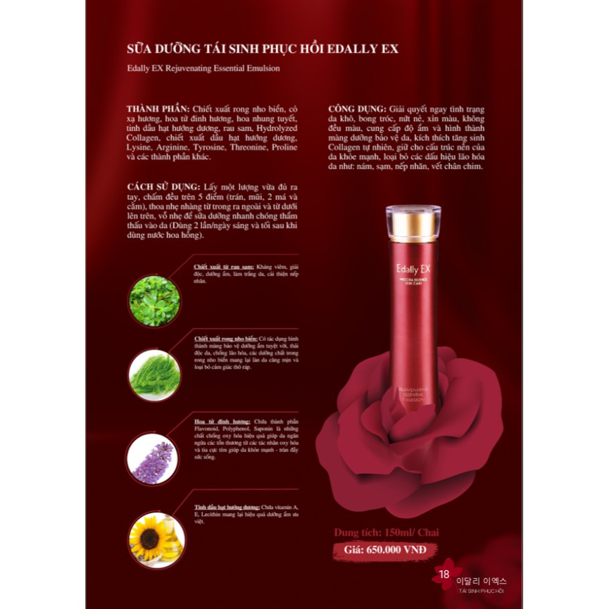 Sữa dưỡng tái sinh, phục hồi Edally