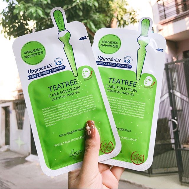 Lẻ miếng Mặt Nạ Trà Xanh Mediheal Teatree Care Solution Essential Mask