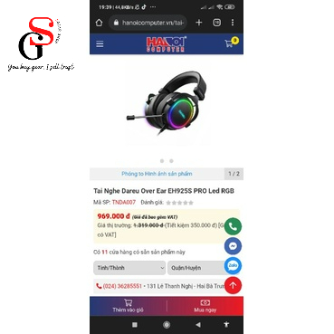 Tai nghe chơi game gaming dareu EH925 led RGB 7.1 2nd chính hãng còn mới dài dây usb 2m over air chụp tai