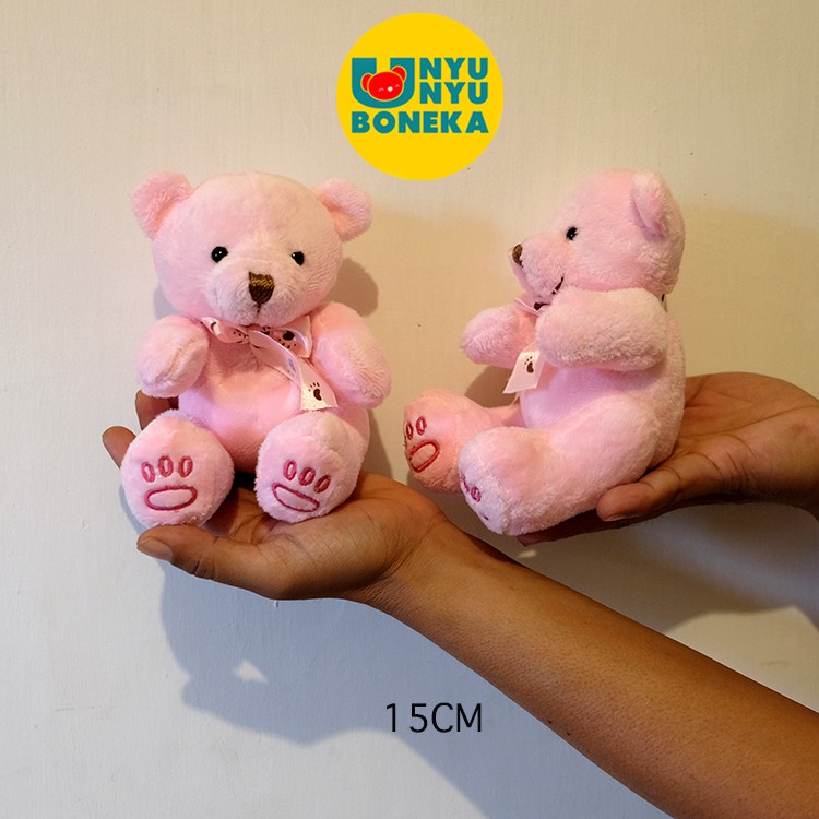 Thú Nhồi Bông Hình Gấu Teddy 15cm Mềm Mại