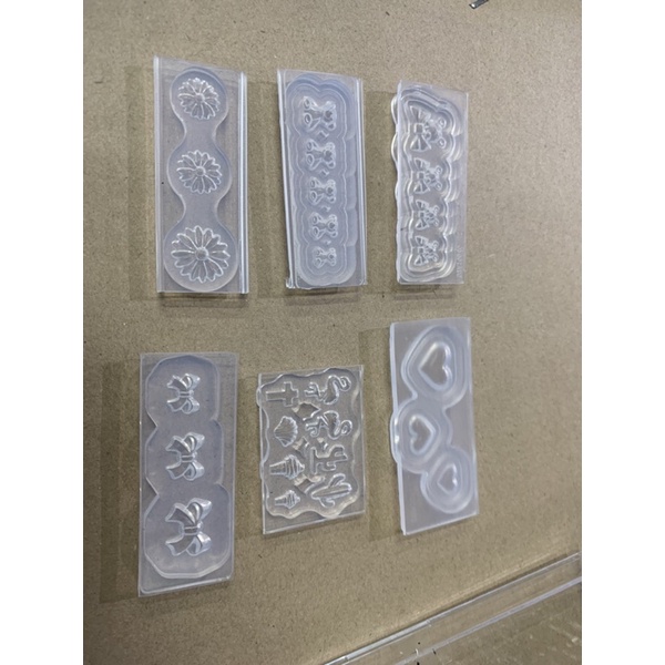 Khuôn đúc silicon làm nail hình nơ, gấu, hoa và các loại trang trí móng.
