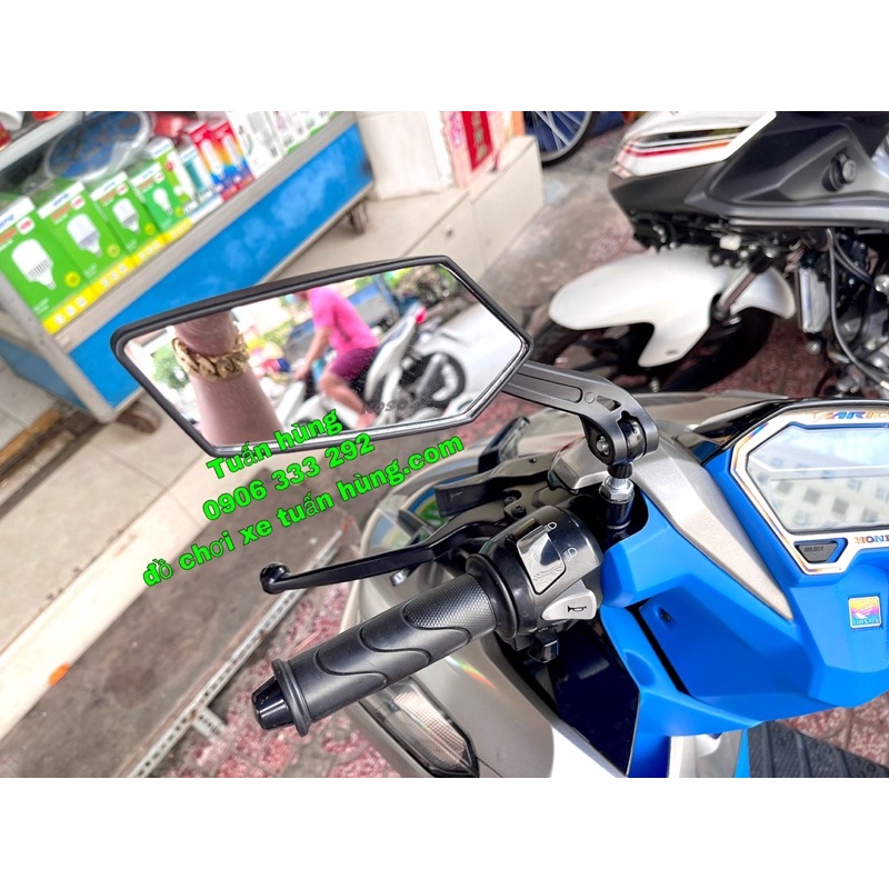 Kính chiếu hậu 5 góc  Gt thông dụng cho xe máy - gương xe máy - đồ chơi xe máy
