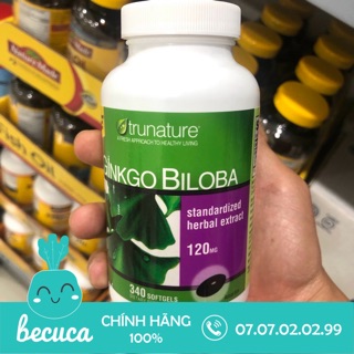[ Ship siêu tốc - Date xa ] Mẫu mới 340 viên Ginkgo Biloba Trunature 120mg của Mỹ