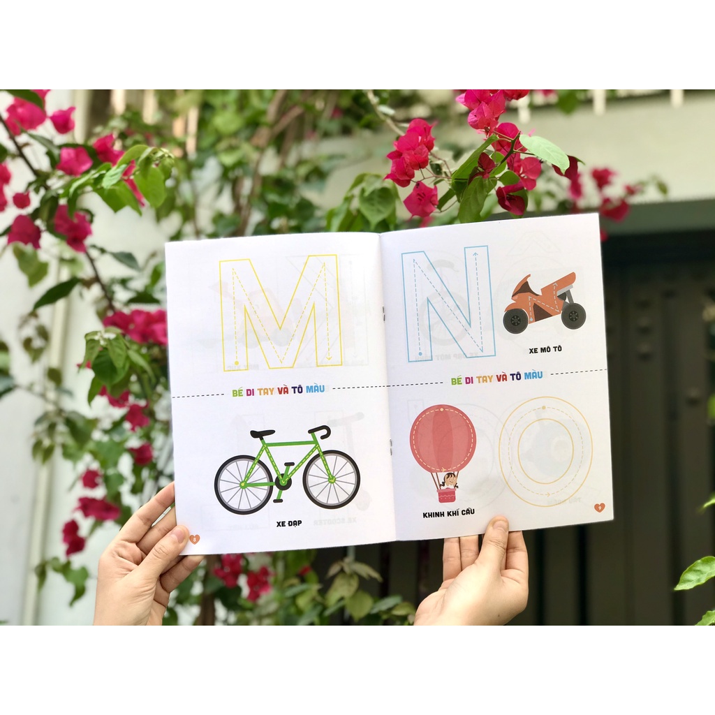 Sách - Tô Màu Nhận Biết Chữ Cái - Bộ 4 Cuốn