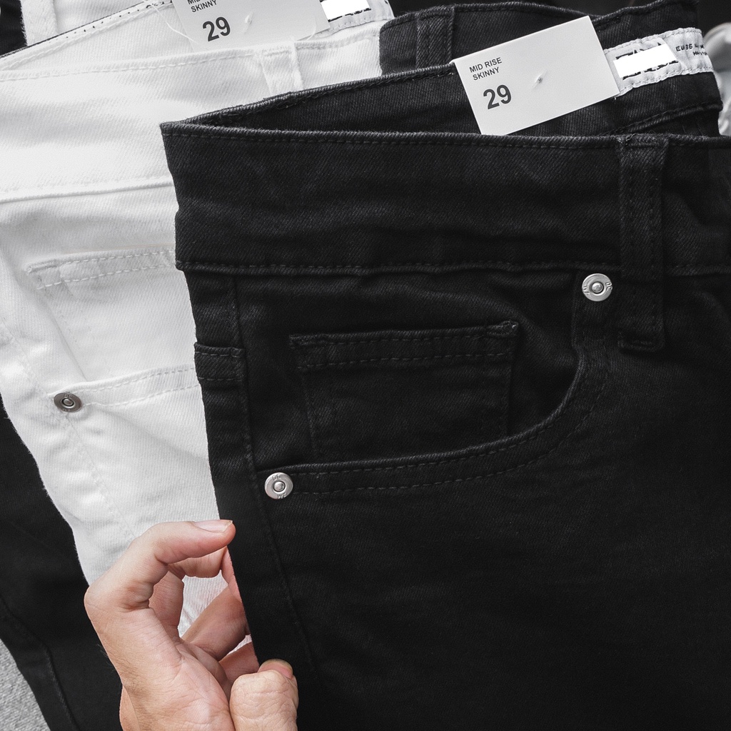 Quần jean nam zara màu đen & trắng cao cấp, phom slim, trẻ trung, thanh lịch, co giãn tốt 31.7-2 | BigBuy360 - bigbuy360.vn