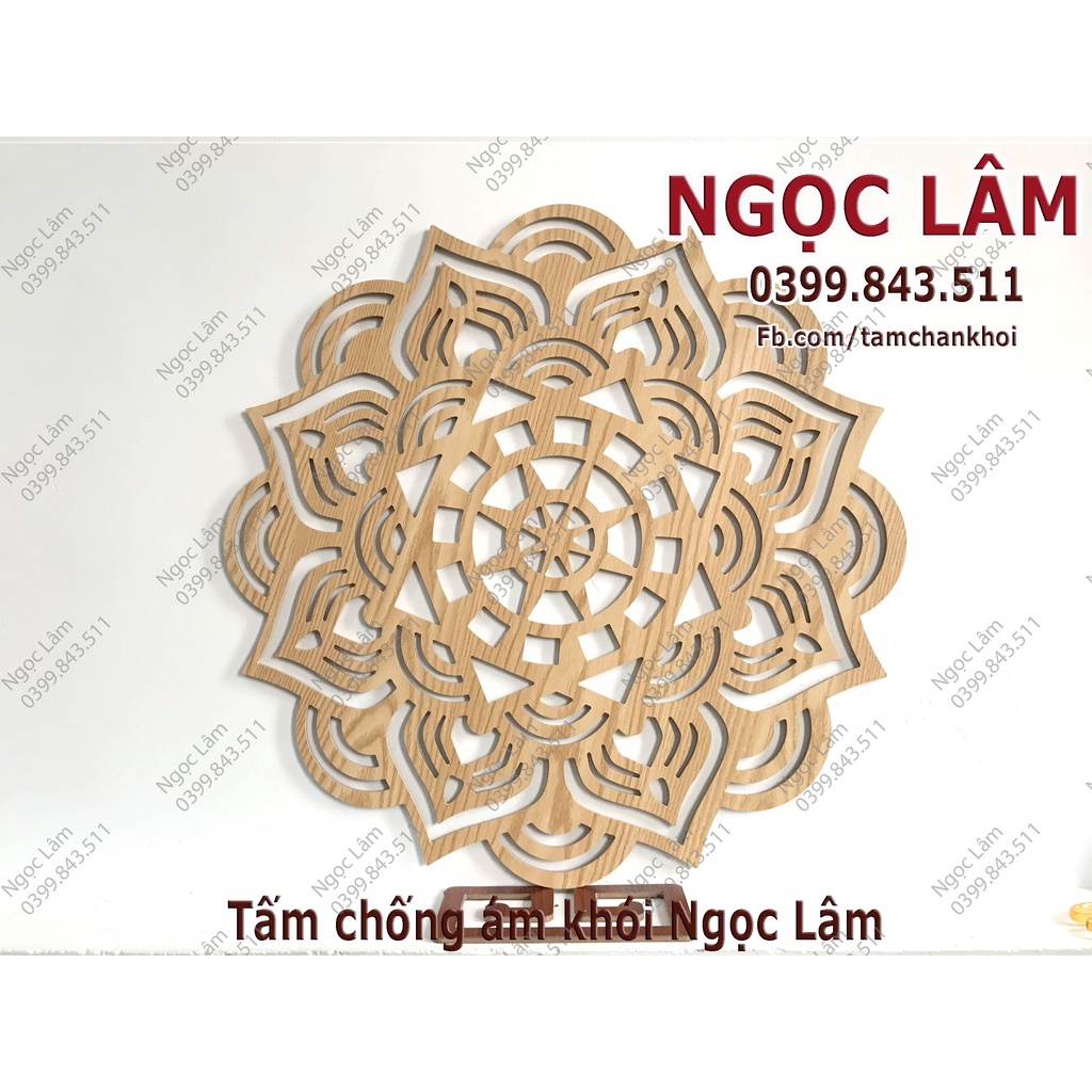 Ốp lưng ban thờ Sen Mandala 60cm gỗ MDF Thái 6mm phủ Melamine 2 mặt chống ẩm cao cấp