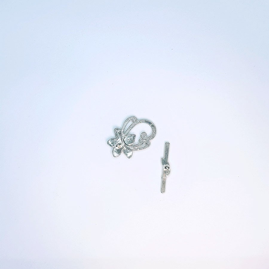 [K14T] Phụ kiện trang sức (DIY) - Chốt khóa Móc chéo kiểu OT hoa lan làm vòng cổ vòng tay