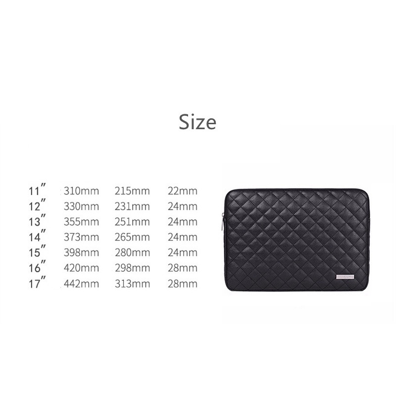 Túi đựng laptop làm từ da PU chống nước và mồ hôi màu trơn đơn giản