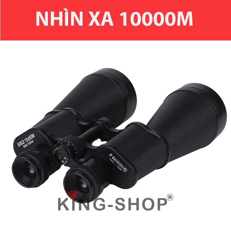 Ống nhòm 2 mắt siêu zoom Baigish 15×60 – Chính hãng quân đội Nga - cao cấp nhìn xa 10000m