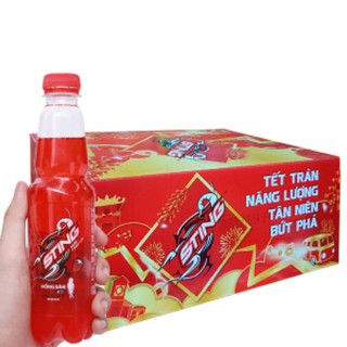 Thùng 24 chai nước tăng lực Sting hương dâu 330ml